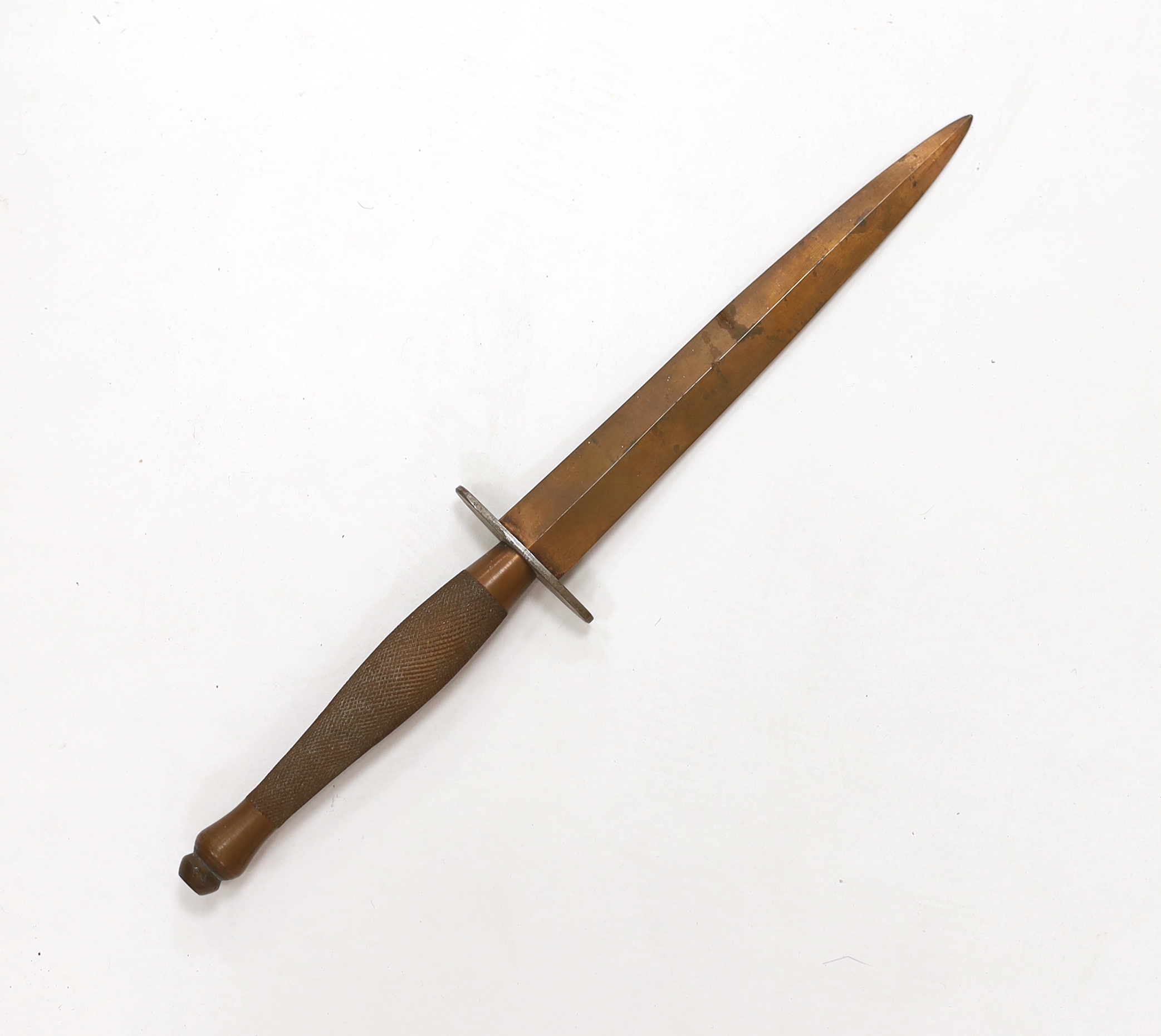 A Fairbairn Sykes Commando fighting knife, blade 17.5cm